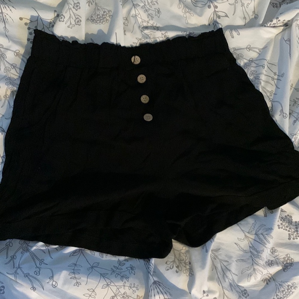 Black Flowey Shorts